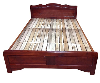 Giường rộng 1,2m gỗ keo tự nhiên